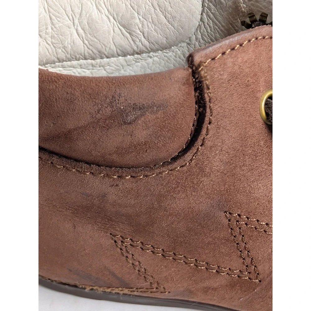 Boompa Toddler Brown Suede Lace Up Shoes Boots Made In Spain Size 7.5